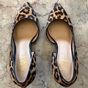 Leopard Franco Sarto Wedge Heels